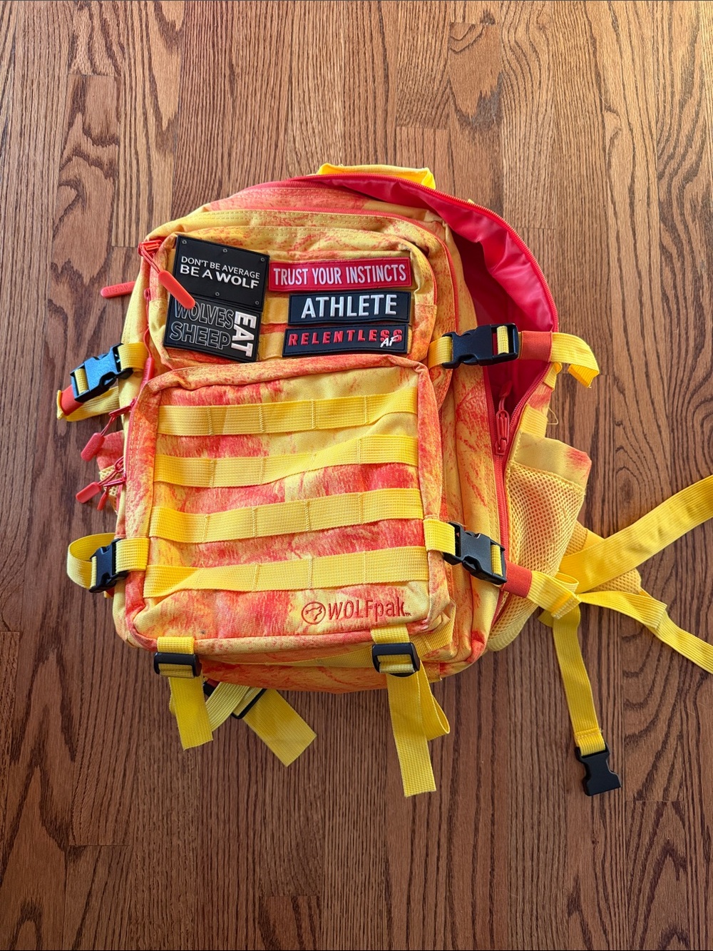 WOLFpak fire Yellow and Red Backpack